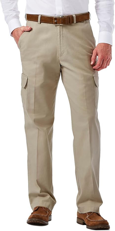 616juhOQgLL._AC_SX466_.jpg Men's Comfort Stretch Classic Fit Flat Front Cargo Pant - Regular and Big & Tall Sizes - Image 1
